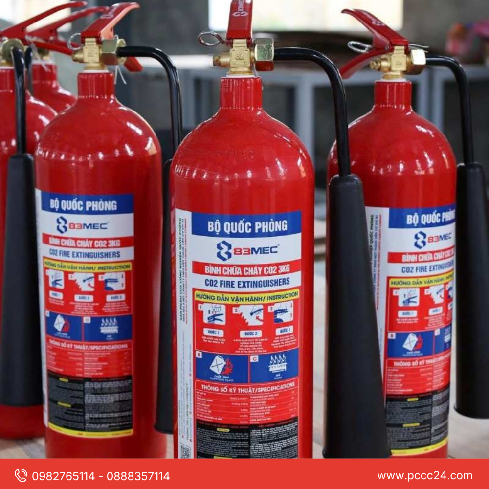Bình chữa cháy CO2 83MEC (bộ Quốc Phòng)