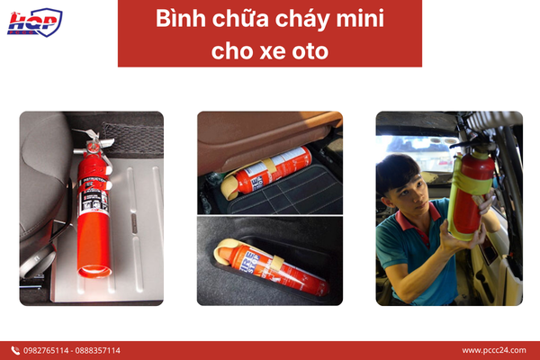 Bình chữa cháy mini cho xe oto