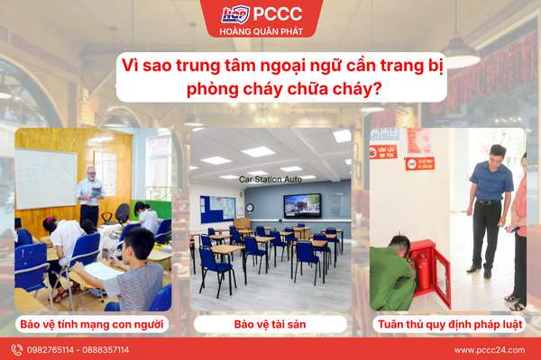 Vì sao trung tâm ngoại ngữ cần trang bị phòng cháy chữa cháy